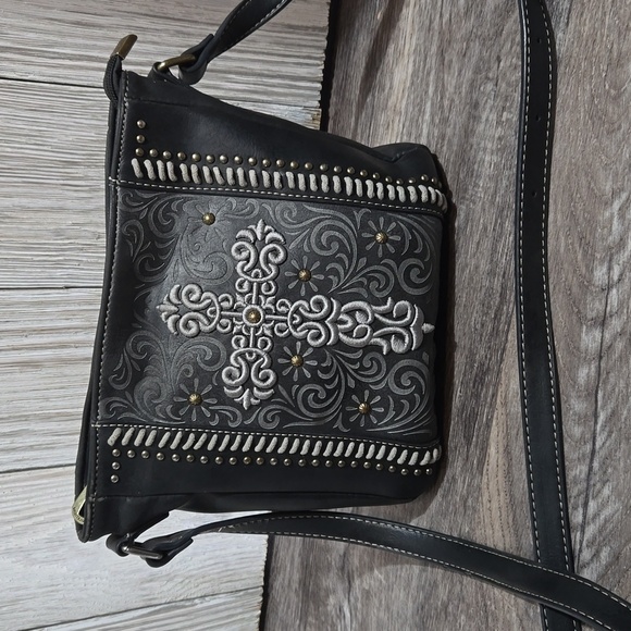 Montana West concealed handbag gray and black with studs - Picture 3 of 13
